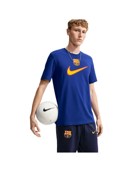 Koszulka męska nike fc barcelona swoosh niebieska iq5042 455