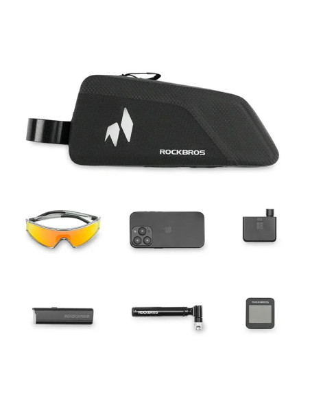 Torba na górną rurę rockbros as-151 ridemate wodoodporna - czarna
