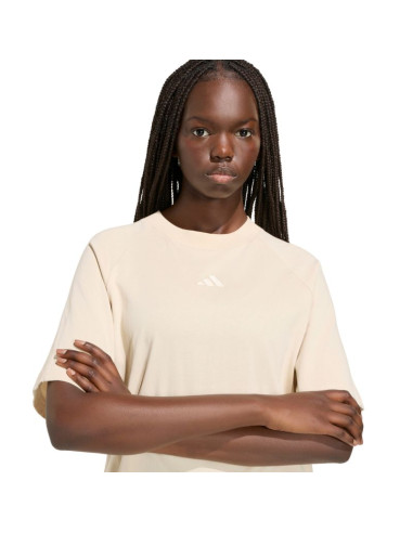 Koszulka damska adidas kit small logo kremowa kt0302