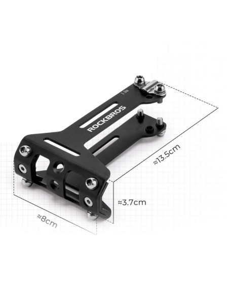 Adapter koszyka na bidon rockbros 31210003001 pod siodełko aluminiowy - czarny