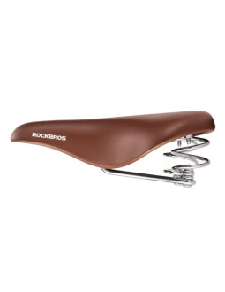 Siodełko rowerowe rockbros 6800s retro komfortowe - brązowe 2
