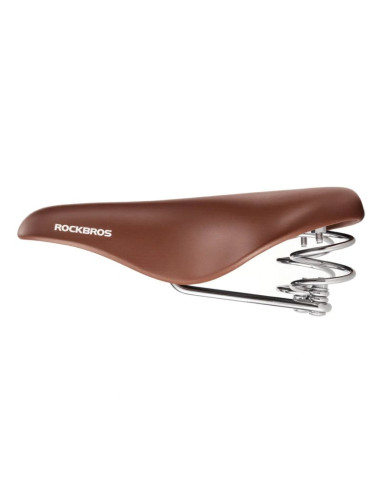 Siodełko rowerowe rockbros 6800s retro komfortowe - brązowe