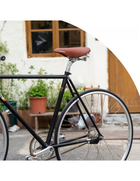 Siodełko rowerowe rockbros 6800s retro komfortowe - brązowe