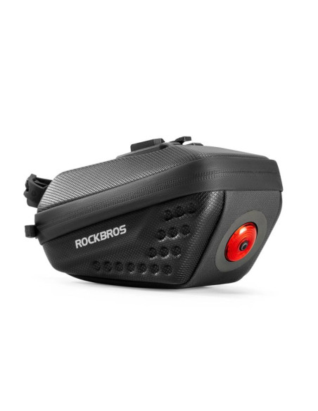 Torba podsiodłowa rockbros c59 sztywna skorupa z oświetleniem 250 mah - czarna