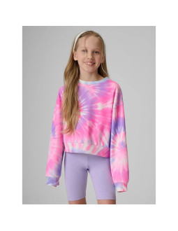 Bluza dresowa loose bez kaptura dziewczęca 4f 4fjrss26tswsf2935-90a
