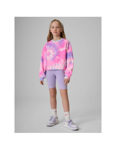Bluza dresowa loose bez kaptura dziewczęca 4f 4fjrss26tswsf2935-90a