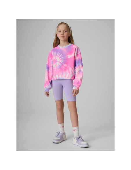 Bluza dresowa loose bez kaptura dziewczęca 4f 4fjrss26tswsf2935-90a