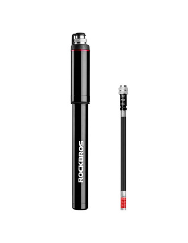 Mini pompka rowerowa rockbros smart-b 150 psi do wentyli presta i schrader - czarna