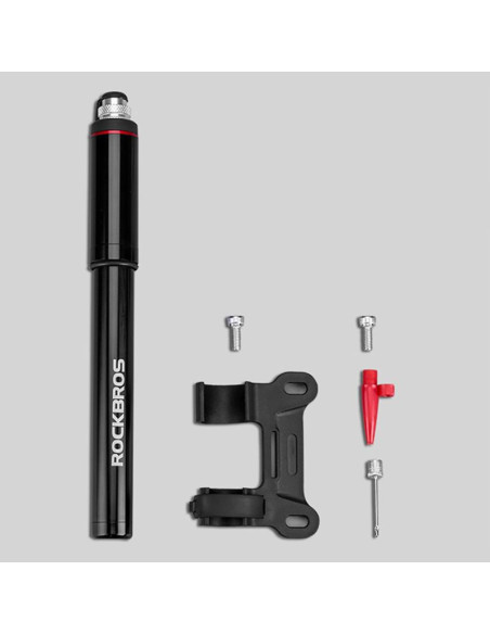 Mini pompka rowerowa rockbros smart-b 150 psi do wentyli presta i schrader - czarna