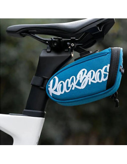 Torba rowerowa rockbros g007 flash journey podsiodłowa 0.8 l - niebieska 2