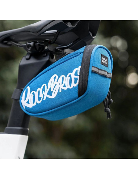 Torba rowerowa rockbros g007 flash journey podsiodłowa 0.8 l - niebieska