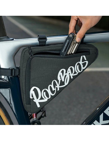 Torba rowerowa rockbros g002 flash journey na ramę trójkątna 1.4 l - czarna
