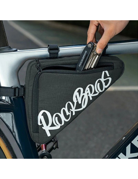Torba rowerowa rockbros g002 flash journey na ramę trójkątna 1.4 l - czarna