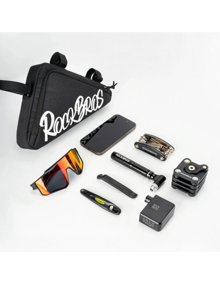 Torba rowerowa rockbros g002 flash journey na ramę trójkątna 1.4 l - czarna