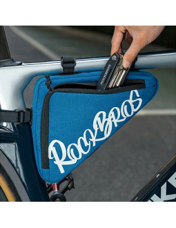 Torba rowerowa rockbros g002 flash journey na ramę trójkątna 1.4 l - niebieska 2