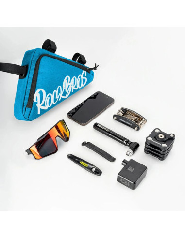 Torba rowerowa rockbros g002 flash journey na ramę trójkątna 1.4 l - niebieska