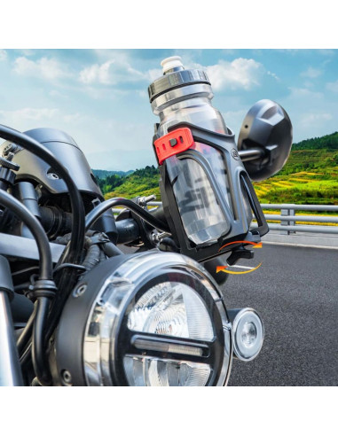 Uchwyt na bidon rockbros 31210029 na motocykl - czarno-czerwony