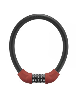 Zapięcie rowerowe rockbros rks870-bk na szyfr linka stalowa 85 cm - czerwone