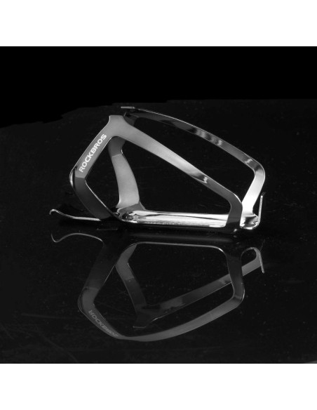 Koszyk na bidon rockbros rkl02 aluminiowy - czarno-srebrny