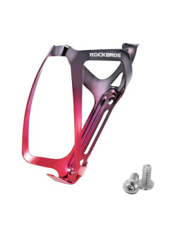 Koszyk na bidon rockbros rkl02 aluminiowy - czarno-czerwony