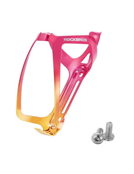 Koszyk na bidon rockbros rkl02 aluminiowy - czerwono-złoty