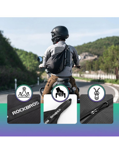 Plecak rockbros h34 z uchwytem na kask - czarny