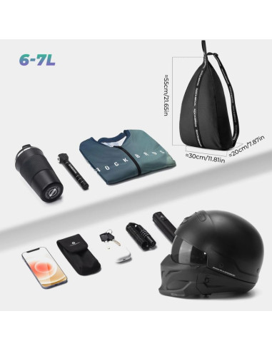 Plecak rockbros h34 z uchwytem na kask - czarny