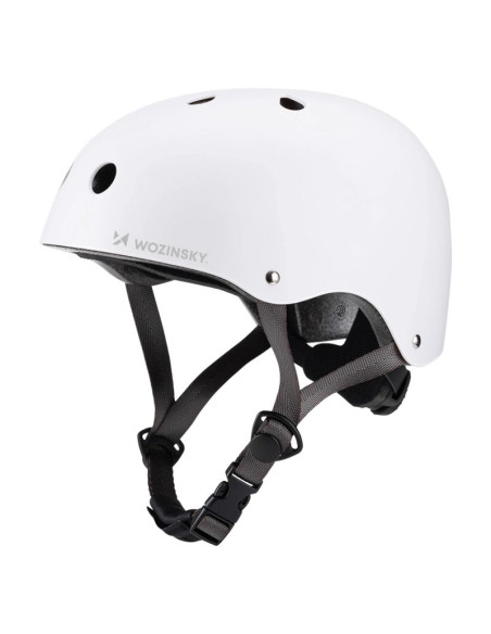 Kask rowerowy bmx/hulajnoga wozinsky lekki 48-52 cm - biały