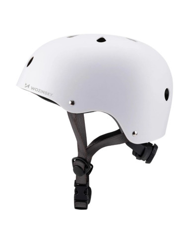 Kask rowerowy bmx/hulajnoga wozinsky lekki 48-52 cm - biały