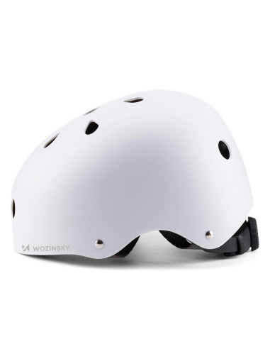 Kask rowerowy bmx/hulajnoga wozinsky lekki 48-52 cm - biały