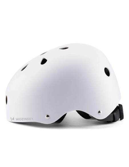 Kask rowerowy bmx/hulajnoga wozinsky lekki 48-52 cm - biały