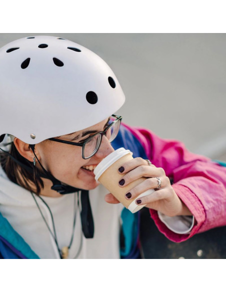 Kask rowerowy bmx/hulajnoga wozinsky lekki 48-52 cm - biały
