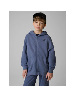 Bluza dresowa loose z kapturem chłopięca 4f 4fjrss26tswsm3051-33s