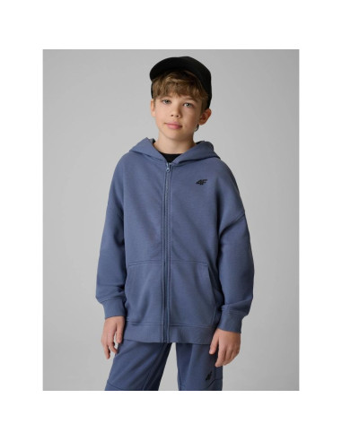 Bluza dresowa loose z kapturem chłopięca 4f 4fjrss26tswsm3051-33s