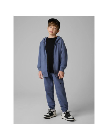 Bluza dresowa loose z kapturem chłopięca 4f 4fjrss26tswsm3051-33s