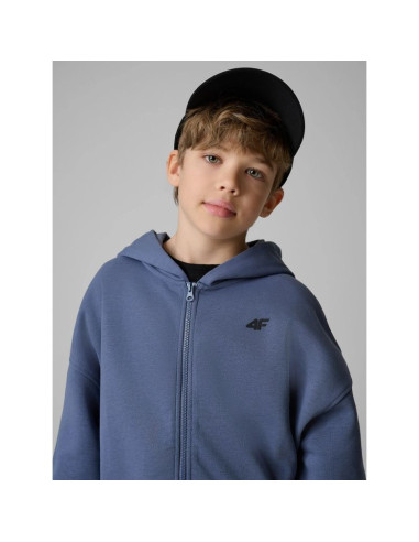 Bluza dresowa loose z kapturem chłopięca 4f 4fjrss26tswsm3051-33s