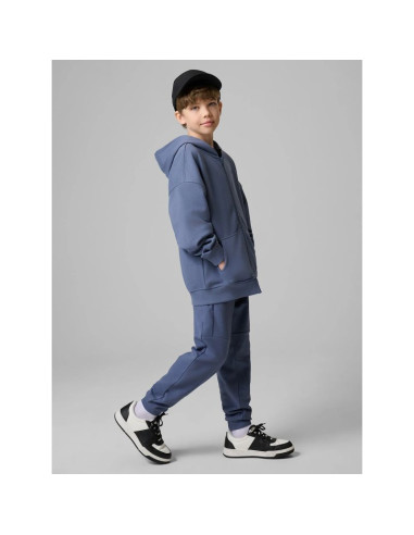 Bluza dresowa loose z kapturem chłopięca 4f 4fjrss26tswsm3051-33s