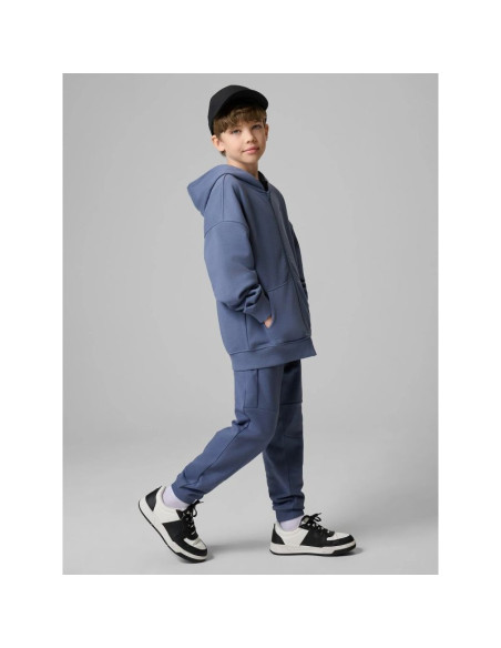 Bluza dresowa loose z kapturem chłopięca 4f 4fjrss26tswsm3051-33s