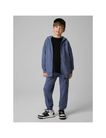 Bluza dresowa loose z kapturem chłopięca 4f 4fjrss26tswsm3051-33s