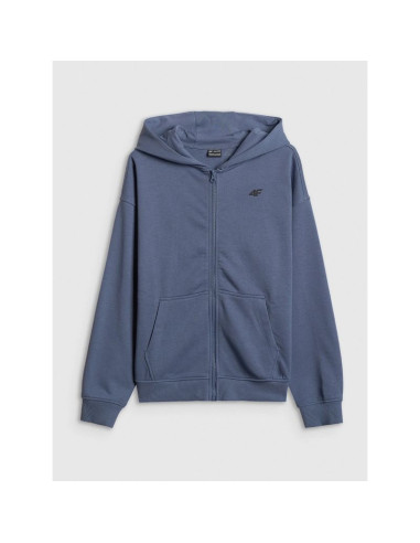 Bluza dresowa loose z kapturem chłopięca 4f 4fjrss26tswsm3051-33s