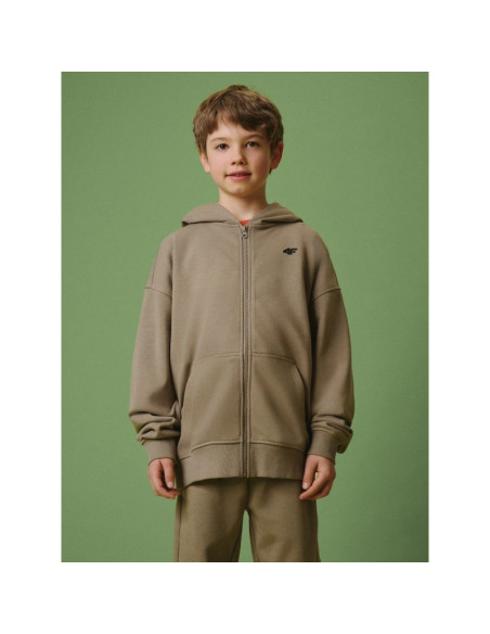 Bluza dresowa loose z kapturem chłopięca 4f 4fjrss26tswsm3051-83s