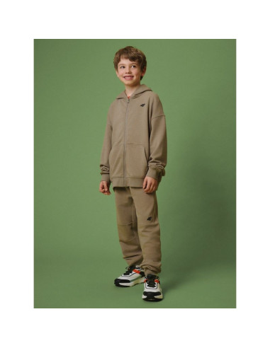 Bluza dresowa loose z kapturem chłopięca 4f 4fjrss26tswsm3051-83s