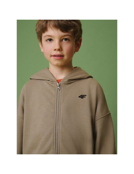 Bluza dresowa loose z kapturem chłopięca 4f 4fjrss26tswsm3051-83s