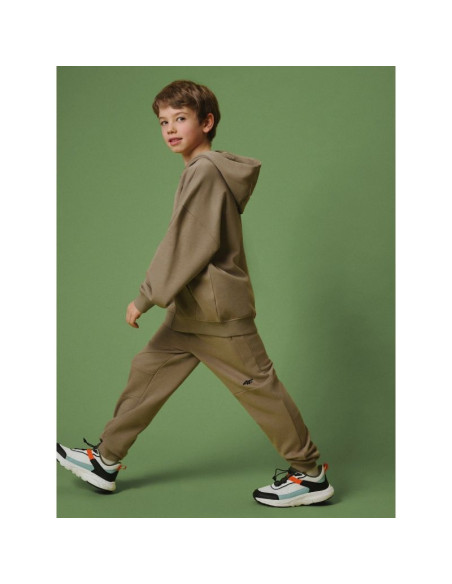 Bluza dresowa loose z kapturem chłopięca 4f 4fjrss26tswsm3051-83s