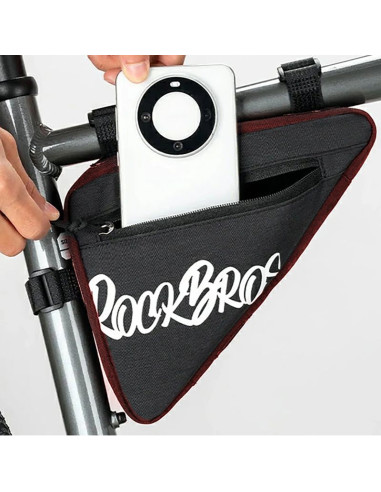 Torba rowerowa rockbros g001 flash journey na ramę trójkątna 0.8 l - czerwona