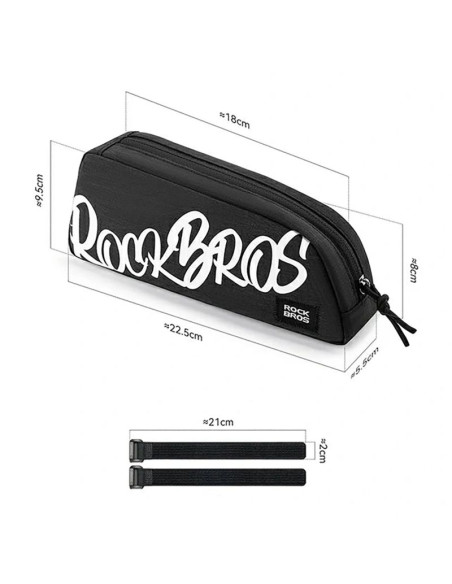 Torba rowerowa rockbros g009 flash journey na górną rurę 0.8 l - czarna