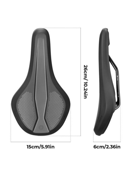 Siodełko rowerowe rockbros b824 sportowe ergonomiczne - czarne