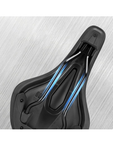 Siodełko rowerowe rockbros b824 sportowe ergonomiczne - czarne