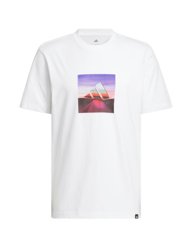 Koszulka męska adidas summer heat graphic biała jz7545