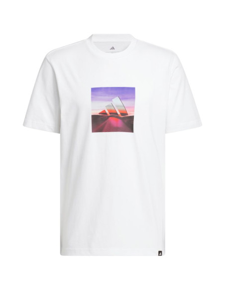 Koszulka męska adidas summer heat graphic biała jz7545